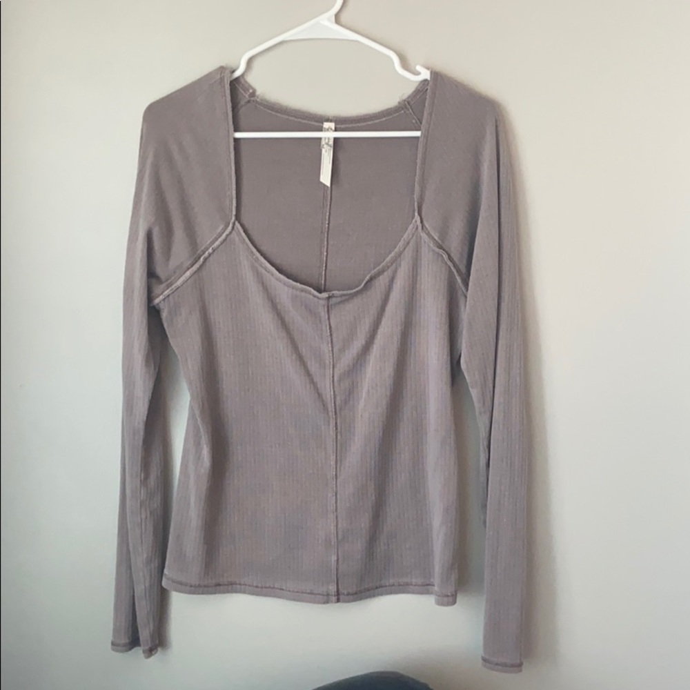 Free people square neck long sleeve